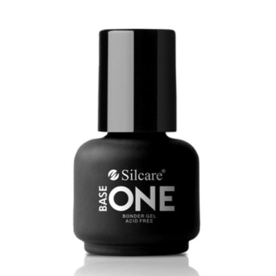 Frasco preto de gel para unhas Silcare BASE ONE