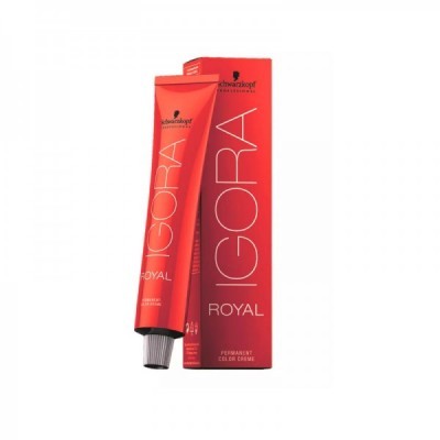 Tubo vermelho e caixa de tinta de cabelo IGORA ROYAL da Schwarzkopf Professional