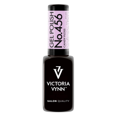 frasco de verniz em gel preto da Victoria Vynn com tampa roxa clara