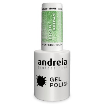 Verniz gel para unhas Andreia Professional, verde com efeito CAT EYE