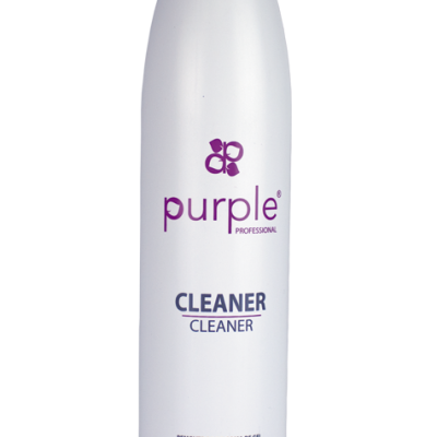 Frasco branco de plástico do produto Purple Professional Cleaner com texto roxo e azul