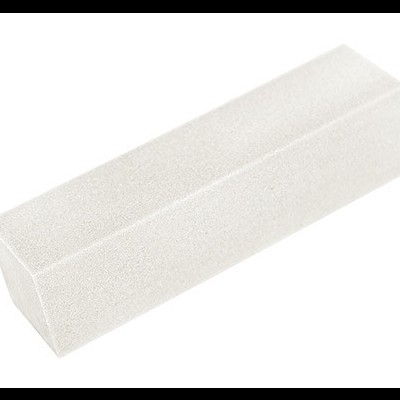 Bloco polidor de unhas branco retangular com textura rugosa