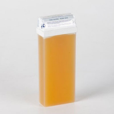 Recipiente laranja translúcido com tampa branca