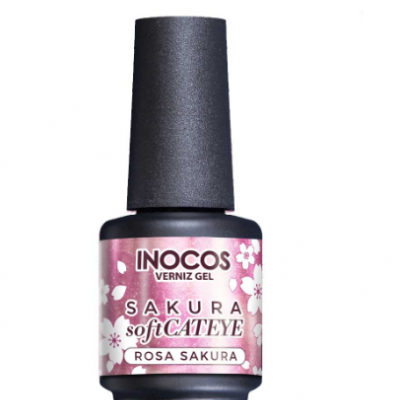 Frasco de verniz gel rosa Sakura da Inocos