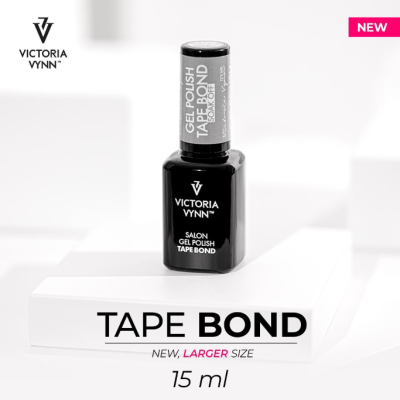 Verniz gel preto Victoria Vynn com texto Tape Bond