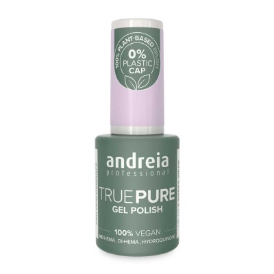 Frasco de verniz de gel Andreia Professional verde com tampa lilás