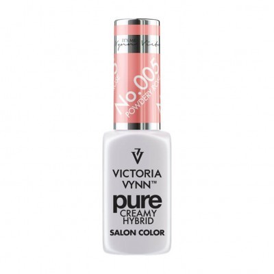 Frasco de verniz para unhas Victoria Vynn Pure Creamy Hybrid com tampa rosa e prata
