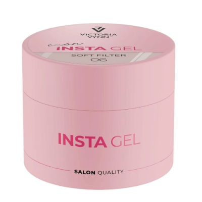 Pote rosa de gel para unhas Victoria Vynn com texto INSTA GEL.