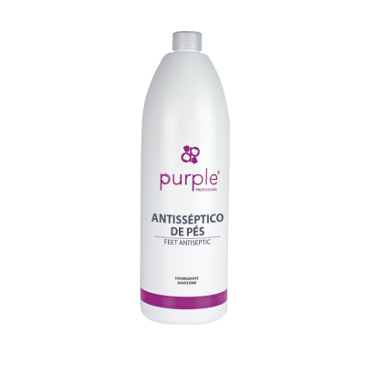 Frasco branco de plástico de antisséptico de pés Purple Professional