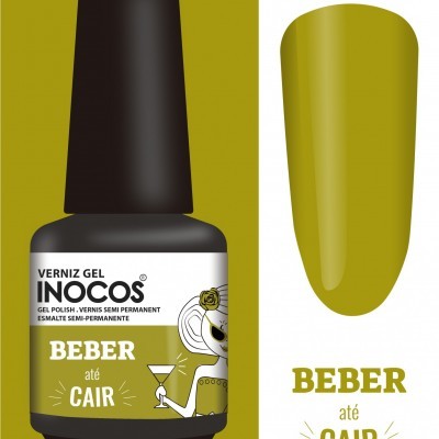Verniz gel INOCOS cor verde-oliva BEBER até CAIR