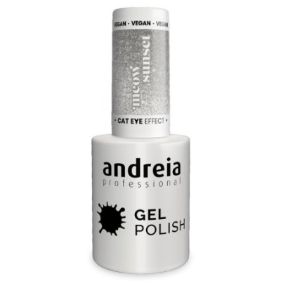 Frasco de verniz gel prateado Andreia Professional com efeito cat eye
