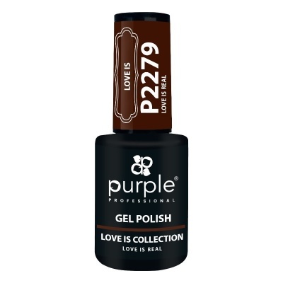 Verniz gel preto Purple Professional com tampa castanha