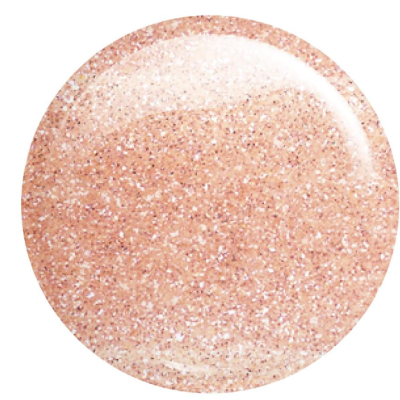 verniz salmão com glitter prateado brilhante