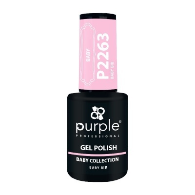 Frasco de verniz gel para unhas rosa claro da Purple Professional