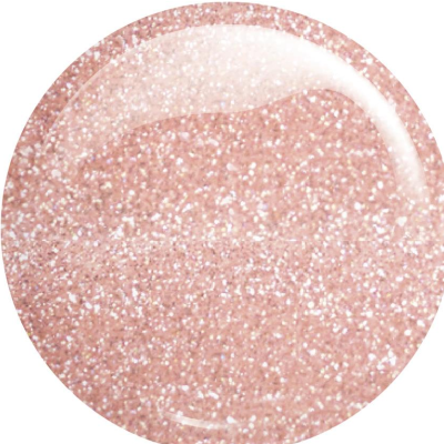 Pingo de verniz rosa com brilho