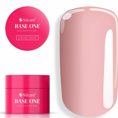 Gel para unhas Silcare Base One Builder UV Gel com amostra de cor rosa nude brilhante
