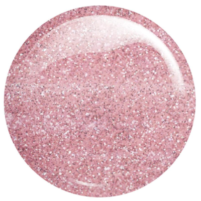 Esmalte de unha rosa com glitter prateado