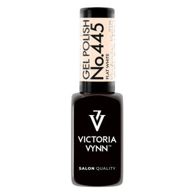 Frasco de verniz gel Victoria Vynn preto com tampa branca e texto identificativo.