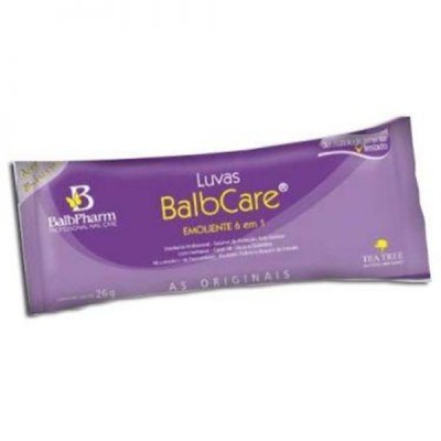 Embalaem lilás de Luvas BalbCare Emoliente 6 em 1 BalbPharm 20g tea tree