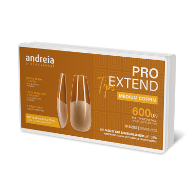 Caixa de extensões de unhas falsas Andreia Professional Pro Extend Medium Coffin