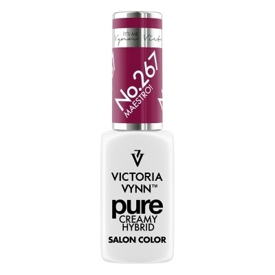 Verniz de unhas Victoria Vynn Pure Creamy Hybrid com tampa roxa e texto No.267 Maestro