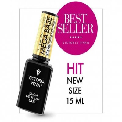Verniz gel preto Victoria Vynn com selo Best Seller e indicação de novo tamanho 15 ML