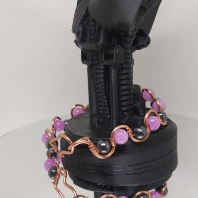 Pulseira&#x20;de&#x20;cobre&#x20;com&#x20;Hematite&#x20;e&#x20;Ametista