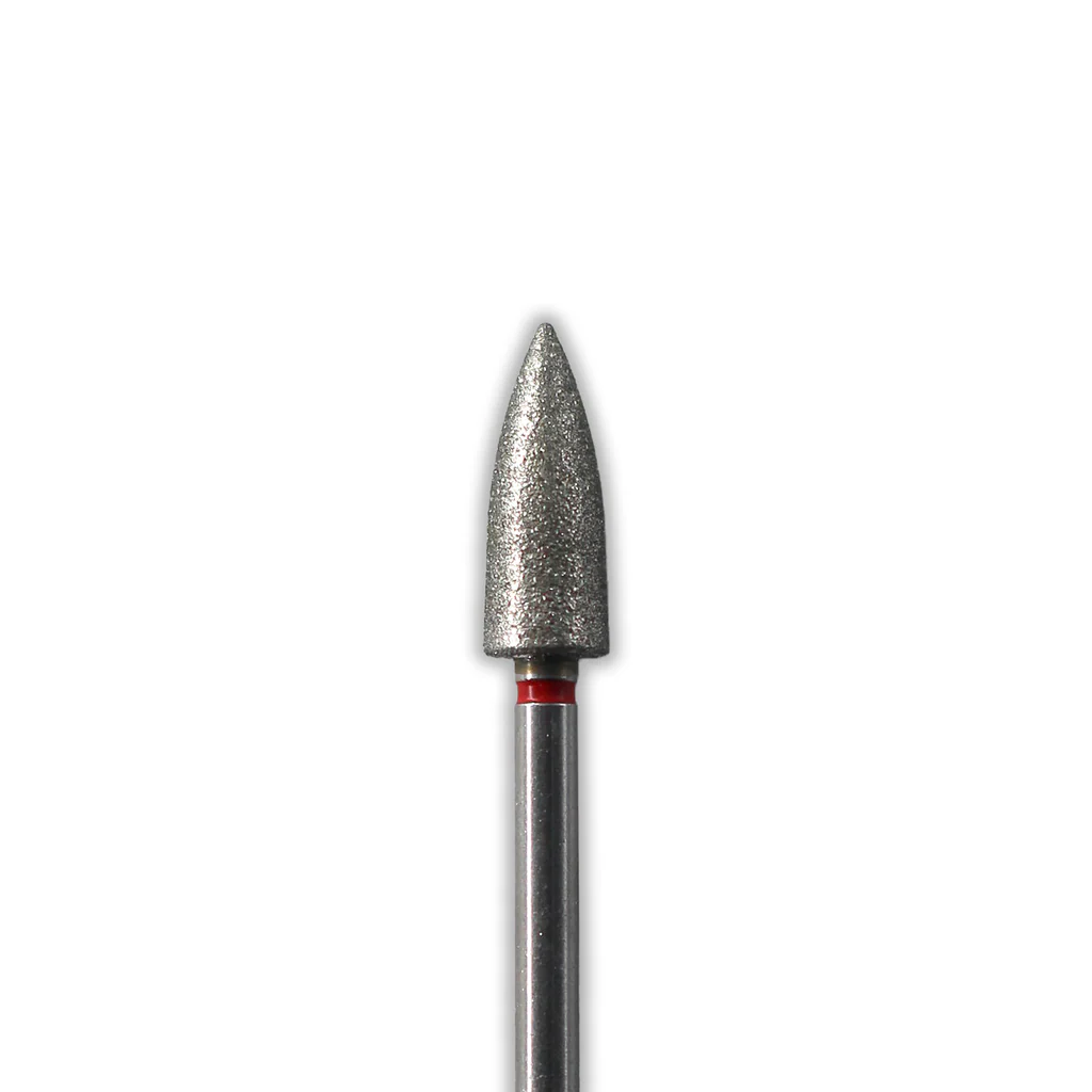 Carbide Diamante Bala 4,7mm Ponta de broca cónica metálica com revestimento brilhante e haste com anel vermelho