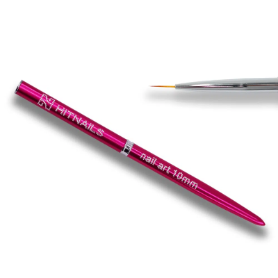 Pincel para arte de unhas HITNAILS rosa com cerdas finas