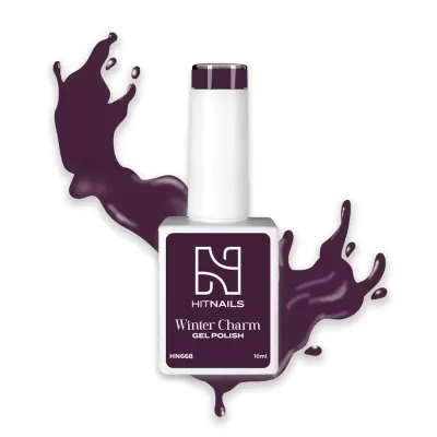 Frasco de verniz gel para unhas roxo da marca HITNAILS