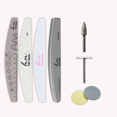 Kit de manicure com limas e brocas