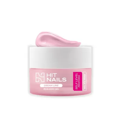 Frasco de gel construtor para unhas cor-de-rosa HIT NAILS