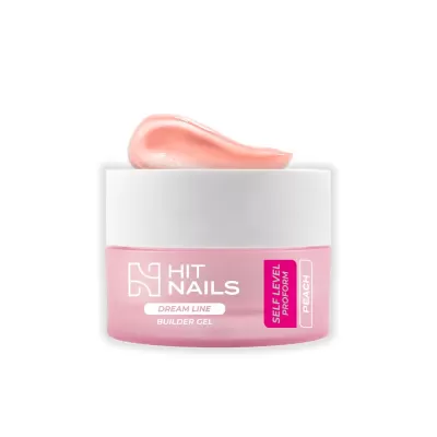 Gel de construção para unhas Hit Nails Dream Line em embalagem rosa com tampa branca