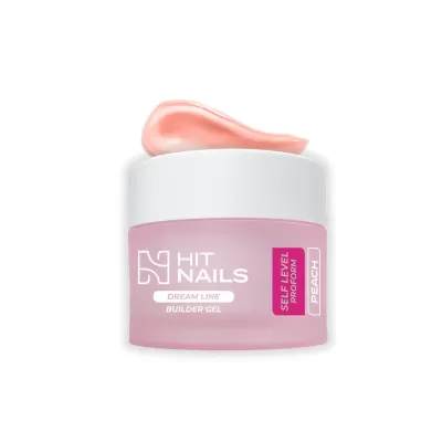 Frasco pequeno de gel para unhas HIT NAILS Dream Line cor pêssego