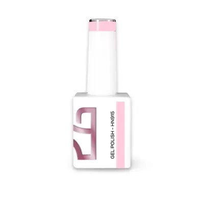 Frasco de verniz gel para unhas branco com tampa rosa claro