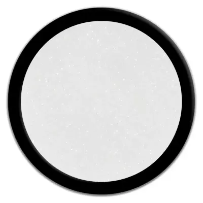 Círculo branco granuloso dentro de moldura preta