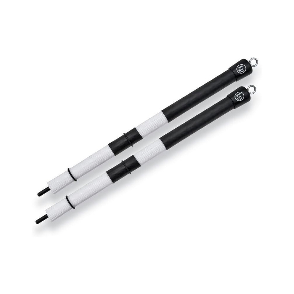 RODS LP LP9913 Bastões extensíveis pretos e brancos com logótipo