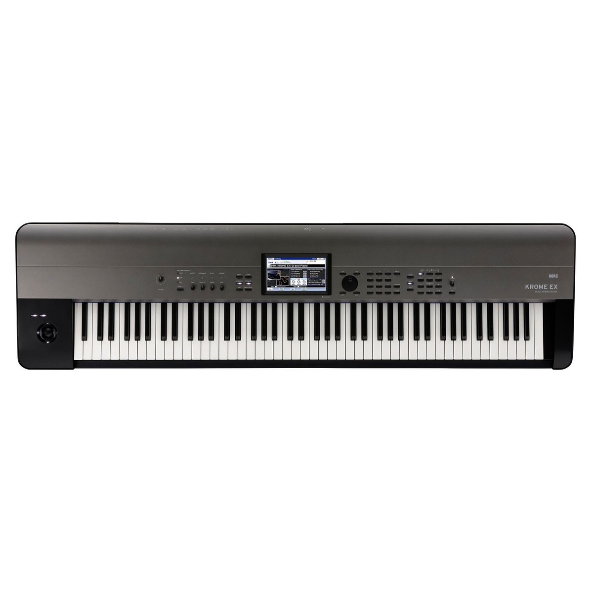 KORG KROME 88 PLATINUM Piano digital preto com 88 teclas e ecrã central a cores