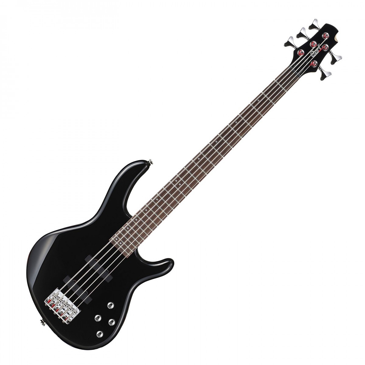 Cort Action Bass V Plus Black Baixo elétrico preto com 4 cordas e tarraxas cromadas