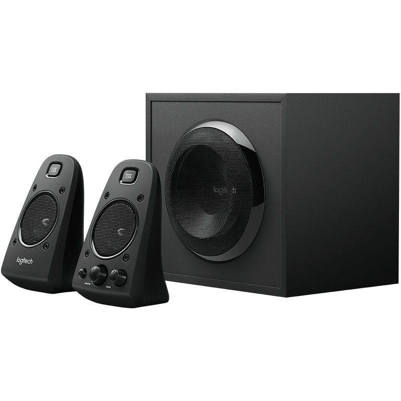 Logitech Z623 2.1 400w Sistema de colunas Logitech preto com duas colunas satélite e um subwoofer