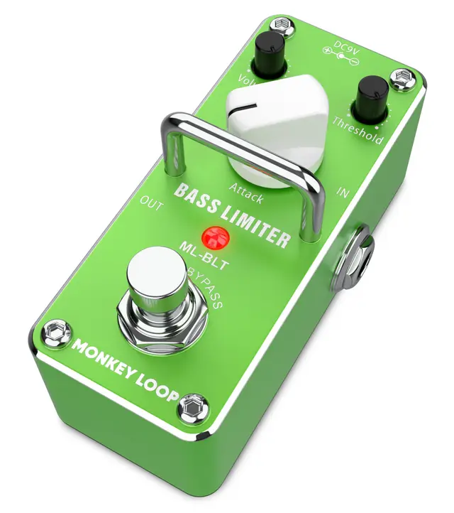 Monkey Loop ML-BLT Pedal Limitador Para Baixo Pedal de efeitos verde para baixo com botões e interruptor
