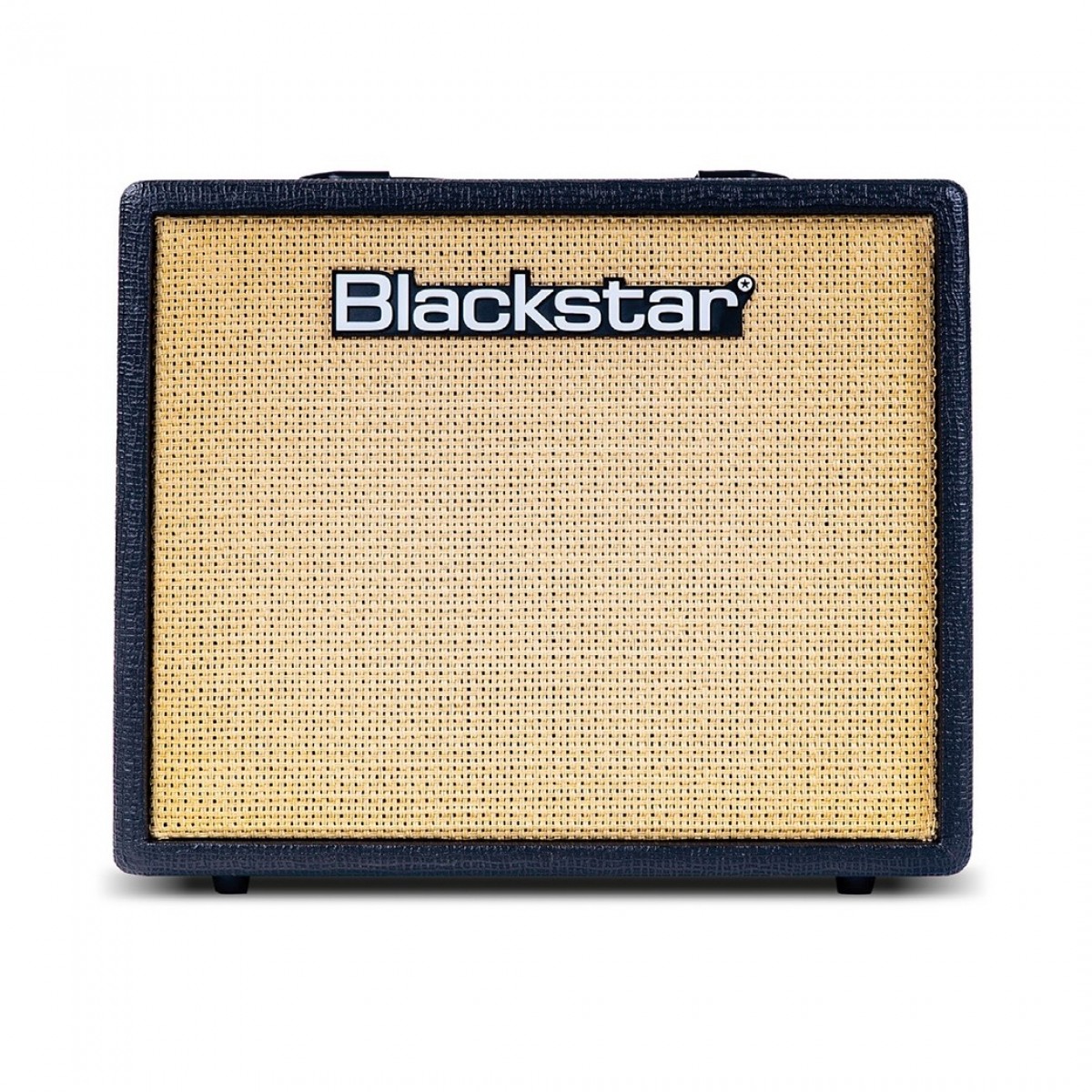 Blackstar Debut 30E Amplificador Guitarra Eletrica Black Amplificador Blackstar preto com frente bege texturada e logo Blackstar