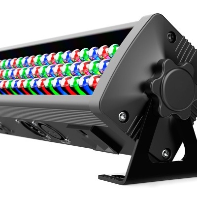 Projetor LED com lâmpadas RGB coloridas e suporte ajustável preto