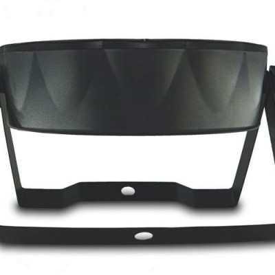 Luz de palco preta com base metálica para fixação