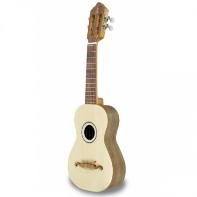 Guitarra pequena em madeira com seis cordas