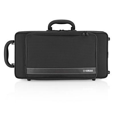 Mala preta para instrumento Yamaha com bolso frontal e pegas