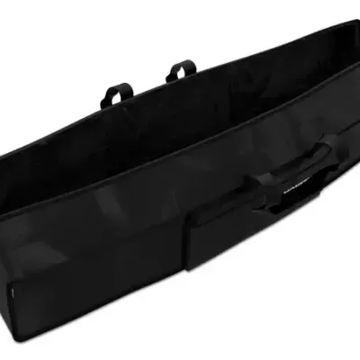 Organizador de bagageira preto retangular com alças