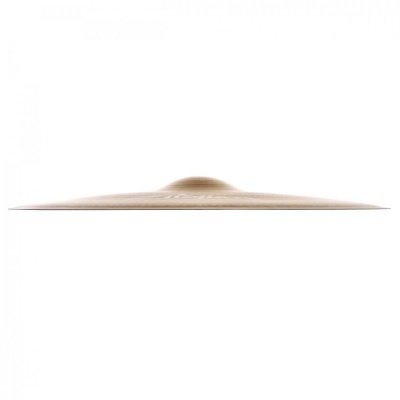 Prato de percussão de bronze visto de lado