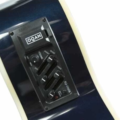 Painel de controlo de guitarra acústica elétrica QOAN com reguladores de som
