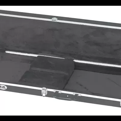 Estuche abierto para guitarra eléctrica o bajo negro con interior acolchado negro
